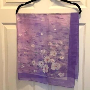 Purple Floral Scarf